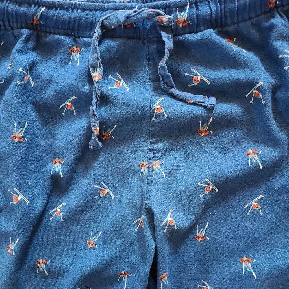 Old Navy Womens Sleep Pajamas Pants Blue Ski Print Size XL